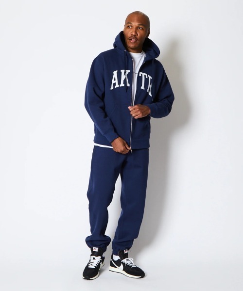 AKTR COLLEGE LOGO SWEAT ZIP HOODIE（アクター カレッジ ロゴ
