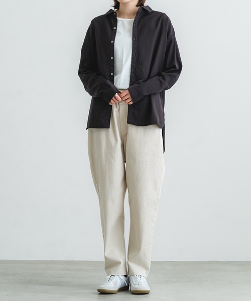 quadro(クオドロ)の「チノクロスストレッチ両面起毛テーパードイージーパンツ(その他パンツ・レディース・キナリ/ブラック/マスタード・FREE)」の17枚目の写真