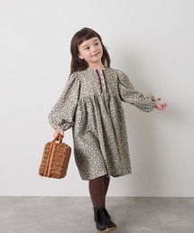 riziere（リジェール）の「【リンクコーデ】選べる2柄フラワープリントコーデュロイレースヘンリーワンピース（ワンピース）」