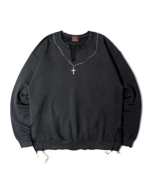 THRIFTY LOOK(スリフティールック)の「Thrifty look ROSERY CREW-NECK SWEAT(スウェット・メンズ・ライトグレー/チャコール/ブラック・XL/L)」の2枚目の写真
