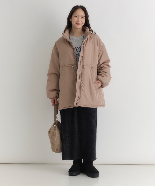 HONEYSUCKLE ROSE】中綿ミドル丈ジャケット (軽量 / 防風 / 保温