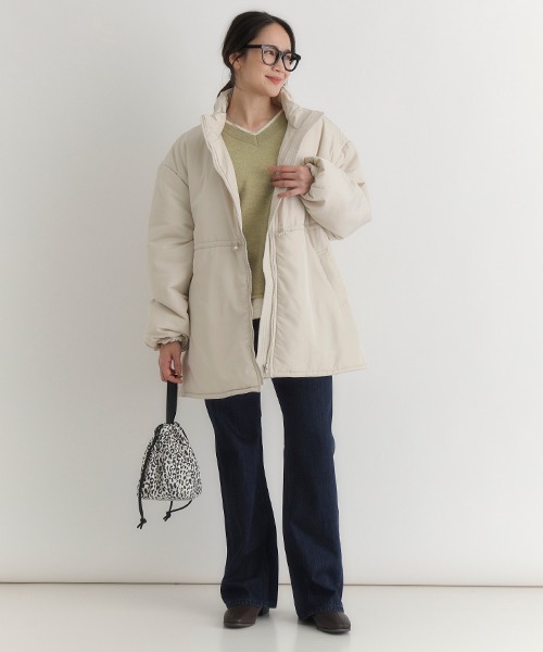 HONEYSUCKLE ROSE】中綿ミドル丈ジャケット (軽量 / 防風 / 保温