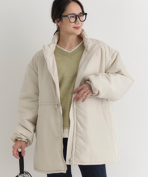 HONEYSUCKLE ROSE】中綿ミドル丈ジャケット (軽量 / 防風 / 保温