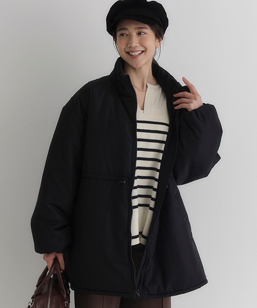 HONEYSUCKLE ROSE】中綿ミドル丈ジャケット (軽量 / 防風 / 保温