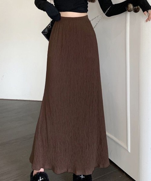 SallyLunn(サリーラン)の「マーメイドリブロングスカート(スカート・レディース・グレー/ブラック/ブラウン・L/M)」の18枚目の写真