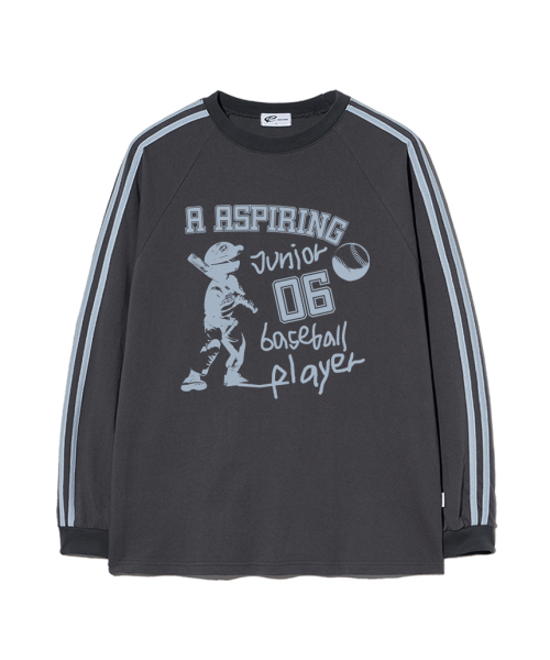 ESCAPEFROM（エスケープフロム）の「ベースボールジュニアプリントトラックロングスリーブチャコール（Tシャツ/カットソー・レディース・その他・MEDIUM/LARGE）」の7枚目の写真