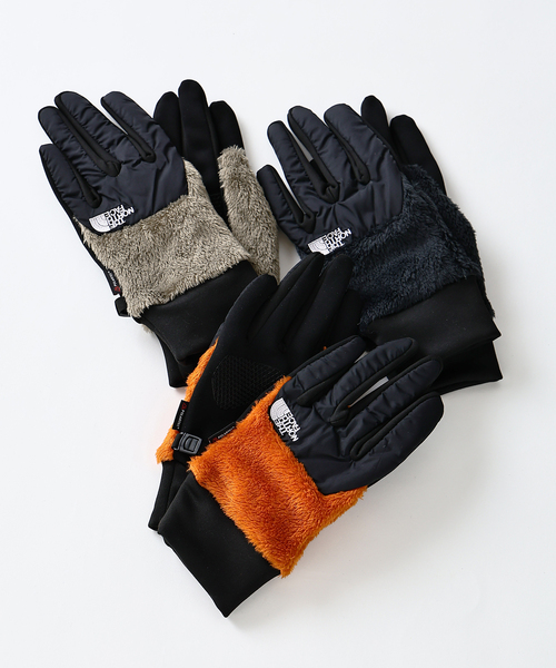 THE NORTH FACE（ザノースフェイス）の「THE NORTH FACE / ザノースフェイス デナリイーチップグローブ NN62522（手袋・メンズ・ベージュ/ブラック/オレンジ・LARGE）」の4枚目の写真