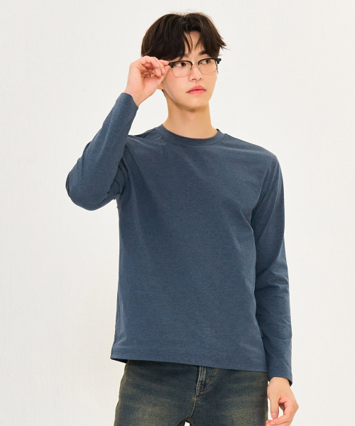 CHASECULT(チェイスカルト)の「男性ソフト長袖Tシャツ-ブルー(Tシャツ/カットソー・メンズ・ダークブルー・100/95/105/110)」の4枚目の写真