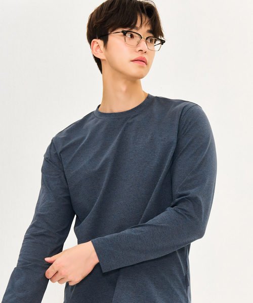 CHASECULT(チェイスカルト)の「男性ソフト長袖Tシャツ-ブルー(Tシャツ/カットソー・メンズ・ダークブルー・100/95/105/110)」の5枚目の写真