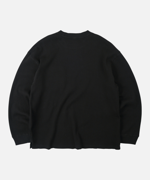 FRIZMWORKS（フリズムワークス）の「OVERSIZED WAFFLE POCKET TEE 002 _ BLACK（Tシャツ/カットソー・メンズ・その他・SMALL/MEDIUM/LARGE/X-LARGE）」の3枚目の写真