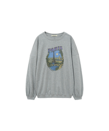 SITP5232 PARIS オーバーサイズコンフォートTシャツ_メランジェグレー