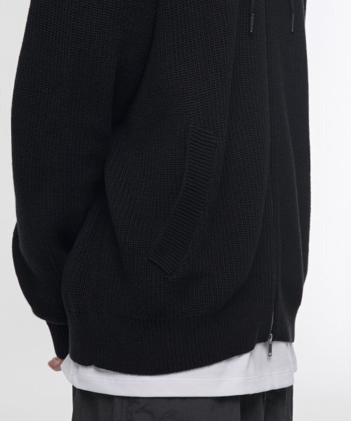MUSINSA STANDARD（ムシンサスタンダード）の「リブニットフードパーカー[ブラック]（ニット/セーター・メンズ・その他・XX-LARGE/LARGE/MEDIUM/SMALL/X-LARGE）」の16枚目の写真