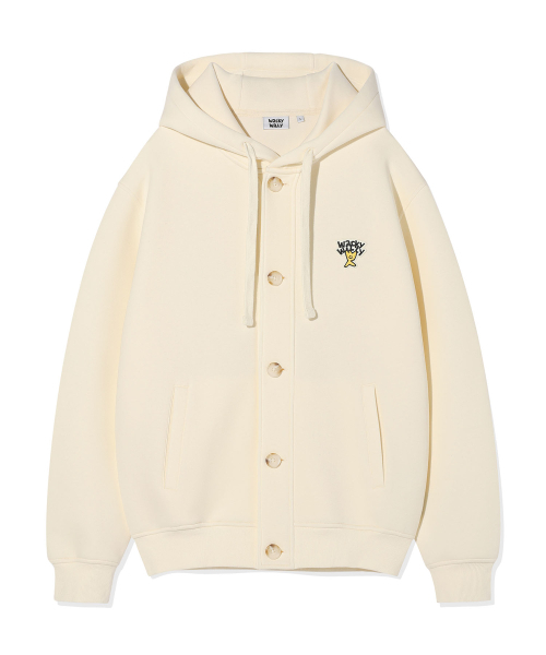 Wacky WiLLy（ワッキーウィリー）の「[25FW] フードボタンカーディガンクリーム（パーカー・レディース・その他・SMALL/MEDIUM/LARGE/X-LARGE/X-SMALL）」の2枚目の写真