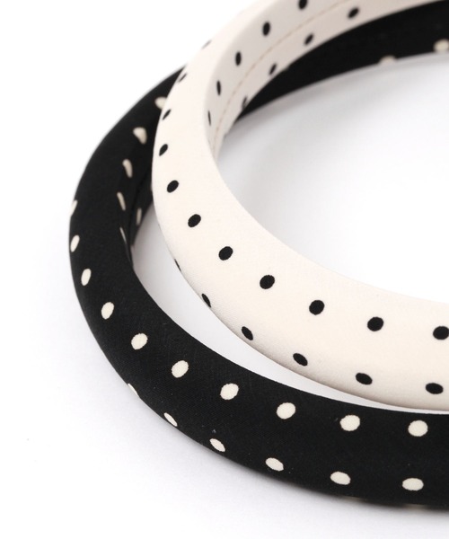 Heather（ヘザー）の「ドットカチューシャ　608742（カチューシャ・レディース・アイボリー/ブラック・ONE SIZE）」の6枚目の写真