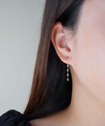 saran jewelry/2way ショート デザイン チェーン ピアス/アレルギー対応