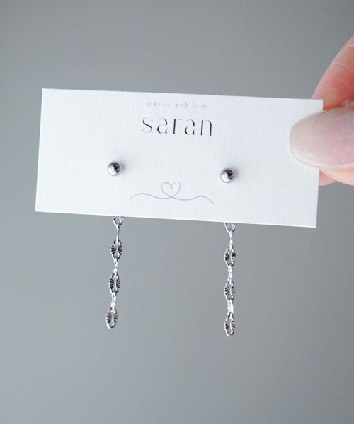 CERCA（チェルカ）の「saran jewelry/2way ショート デザイン チェーン ピアス/アレルギー対応（ピアス（両耳用）・レディース・ゴールド/シルバー・FREE）」の12枚目の写真
