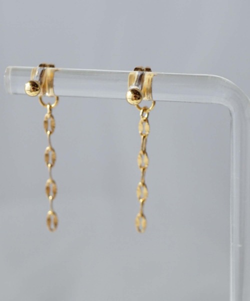 CERCA（チェルカ）の「saran jewelry/2way ショート デザイン チェーン ピアス/アレルギー対応（ピアス（両耳用）・レディース・ゴールド/シルバー・FREE）」の18枚目の写真