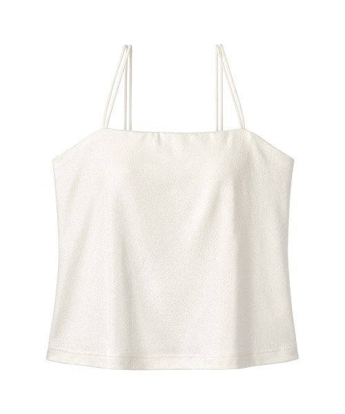 aimerfeel(エメフィール)の「ラメ ノンワイヤー ブラトップ(キャミソール・レディース・ブラック/オフホワイト・SMALL/MEDIUM/LARGE)」の13枚目の写真