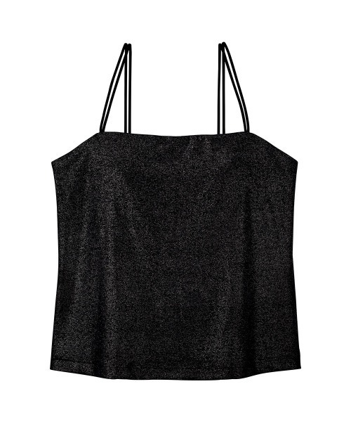 aimerfeel(エメフィール)の「ラメ ノンワイヤー ブラトップ(キャミソール・レディース・ブラック/オフホワイト・SMALL/MEDIUM/LARGE)」の14枚目の写真