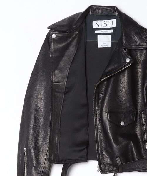 SISII x GENE HEAVENS)LEATHER RIDERS JACKET（ライダースジャケット