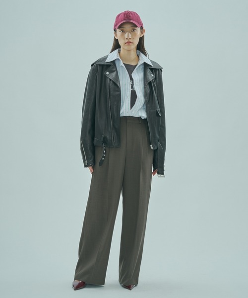 SISII x GENE HEAVENS)LEATHER RIDERS JACKET（ライダースジャケット