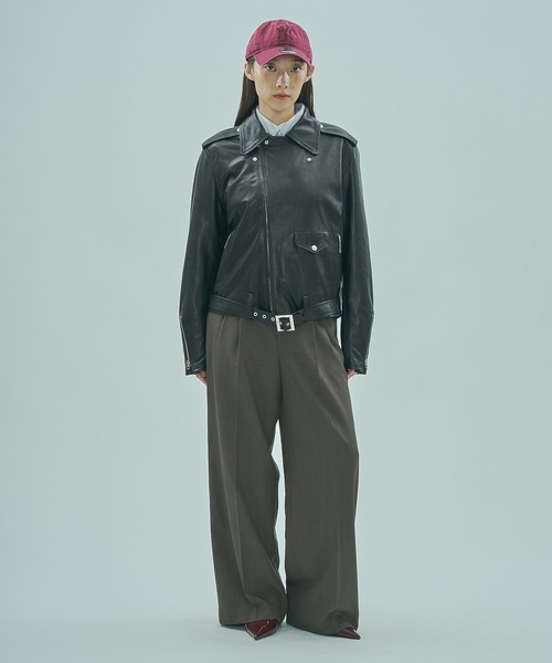 sisii（シシ）の「(SISII x GENE HEAVENS)LEATHER RIDERS JACKET（ライダースジャケット・レディース・ブラック・S）」の9枚目の写真