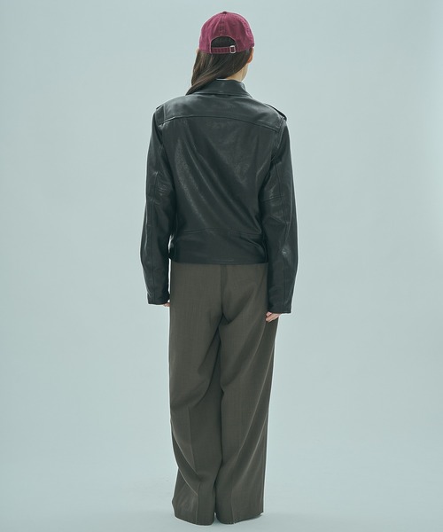 sisii（シシ）の「(SISII x GENE HEAVENS)LEATHER RIDERS JACKET（ライダースジャケット・レディース・ブラック・S）」の13枚目の写真