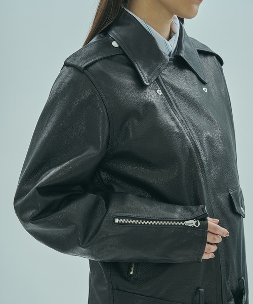 セール】(SISII x GENE HEAVENS)LEATHER RIDERS JACKET（ライダース