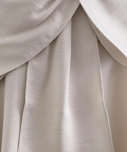 OPAQUE.CLIP(オペークドットクリップ)の「サテンキャミブラウス【洗濯機OK】(シャツ/ブラウス・レディース・ライトベージュ/キャメル/ブラック・00)」の11枚目の写真
