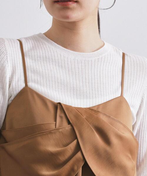 OPAQUE.CLIP(オペークドットクリップ)の「サテンキャミブラウス【洗濯機OK】(シャツ/ブラウス・レディース・ライトベージュ/キャメル/ブラック・00)」の19枚目の写真
