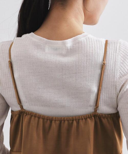 OPAQUE.CLIP(オペークドットクリップ)の「サテンキャミブラウス【洗濯機OK】(シャツ/ブラウス・レディース・ライトベージュ/キャメル/ブラック・00)」の20枚目の写真