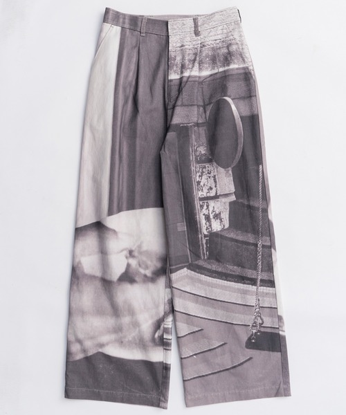 MAISON SPECIAL(メゾンスペシャル)の「Cityscape Photo Collage Pants/シティースケープフォトコラージュパンツ(その他パンツ・レディース・ブラック/マルチ・36/38)」の2枚目の写真