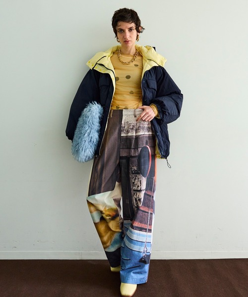 MAISON SPECIAL(メゾンスペシャル)の「Cityscape Photo Collage Pants/シティースケープフォトコラージュパンツ(その他パンツ・レディース・ブラック/マルチ・36/38)」の9枚目の写真