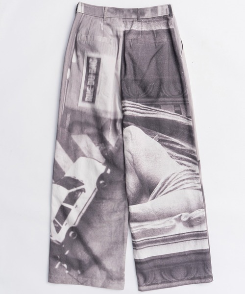 MAISON SPECIAL(メゾンスペシャル)の「Cityscape Photo Collage Pants/シティースケープフォトコラージュパンツ(その他パンツ・レディース・ブラック/マルチ・36/38)」の14枚目の写真