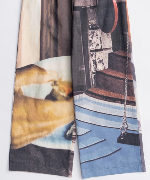MAISON SPECIAL(メゾンスペシャル)の「Cityscape Photo Collage Pants/シティースケープフォトコラージュパンツ(その他パンツ・レディース・ブラック/マルチ・36/38)」の7枚目の写真