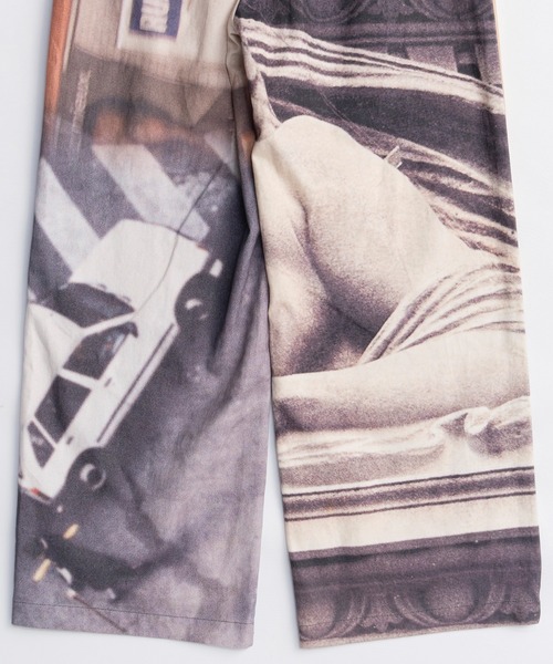 MAISON SPECIAL(メゾンスペシャル)の「Cityscape Photo Collage Pants/シティースケープフォトコラージュパンツ(その他パンツ・レディース・ブラック/マルチ・36/38)」の8枚目の写真