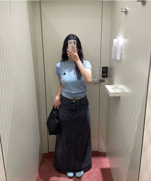 Rest&Recreation（レストアンドレクリエーション）の「DENIM MAXI SKIRT - BLACK（スカート・レディース・その他・MEDIUM/SMALL/X-SMALL）」の2枚目の写真