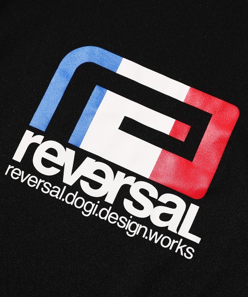 reversal.dogi.design.works（リバーサル・ドーギ・デザイン・ワークス）の「＜reversal/リバーサル＞Warfield BIG MARK FRANCE DRY TEE（Tシャツ/カットソー・メンズ・ブラック・MEDIUM/LARGE/X-LARGE/XX-LARGE）」の4枚目の写真