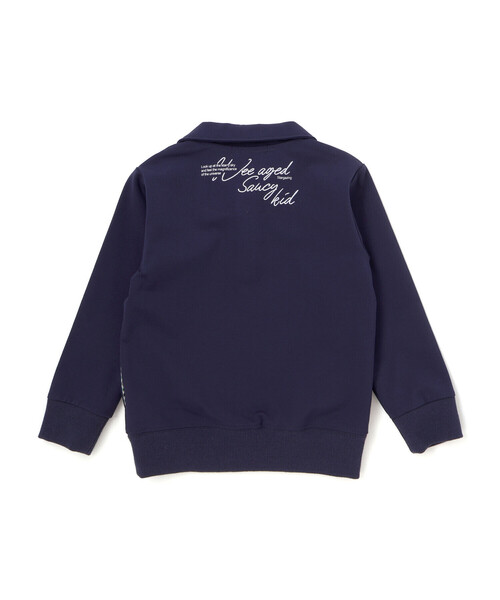 WASK（ワスク）の「襟付き裏チェックトレーナー（スウェット・キッズ・ネイビー/ベージュ・140cm/150cm/160cm/130cm）」の8枚目の写真
