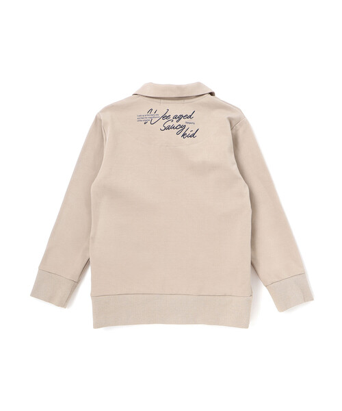 WASK（ワスク）の「襟付き裏チェックトレーナー（スウェット・キッズ・ネイビー/ベージュ・140cm/150cm/160cm/130cm）」の11枚目の写真