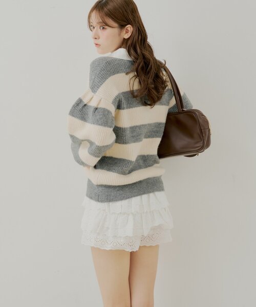 Chico（チコ）の「コットンレースティアードショートパンツ（その他パンツ・レディース・ホワイト/ブラウン/ベージュ・FREE）」の16枚目の写真