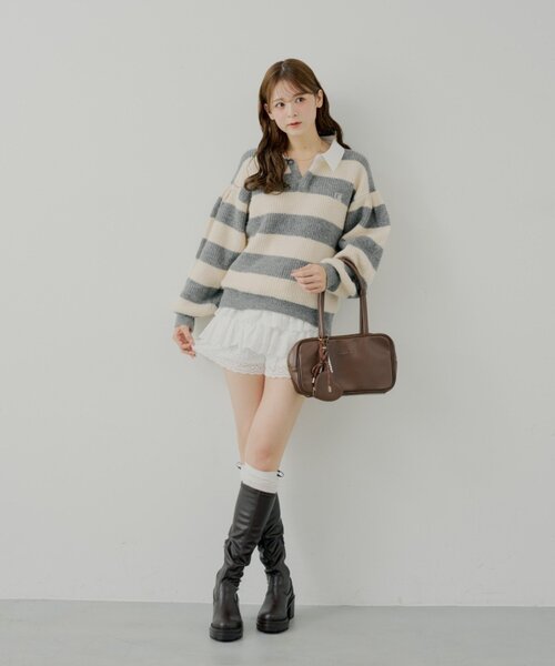 Chico（チコ）の「コットンレースティアードショートパンツ（その他パンツ・レディース・ホワイト/ブラウン/ベージュ・FREE）」の4枚目の写真