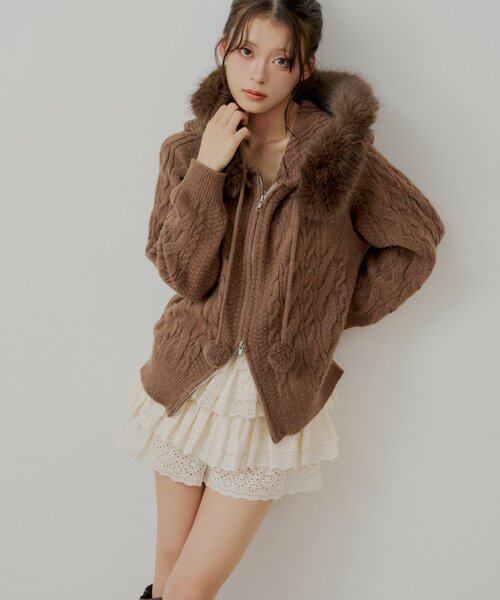 Chico（チコ）の「コットンレースティアードショートパンツ（その他パンツ・レディース・ホワイト/ブラウン/ベージュ・FREE）」の13枚目の写真