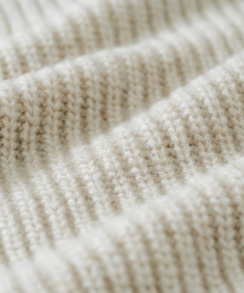 quadro（クオドロ）の「5G引き揃え片畦クルーネック（ニット/セーター・メンズ・ローズ/ベージュ/ネイビー・MEDIUM/LARGE）」の14枚目の写真