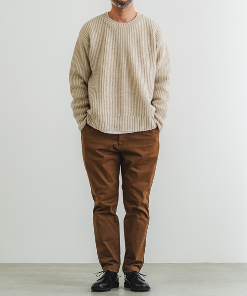 quadro（クオドロ）の「5G引き揃え片畦クルーネック（ニット/セーター・メンズ・ローズ/ベージュ/ネイビー・MEDIUM/LARGE）」の20枚目の写真