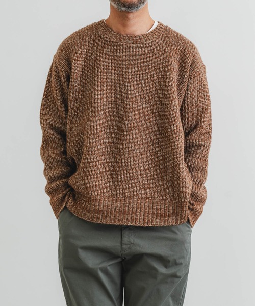 quadro（クオドロ）の「5G引き揃え片畦クルーネック（ニット/セーター・メンズ・ローズ/ベージュ/ネイビー・MEDIUM/LARGE）」の17枚目の写真