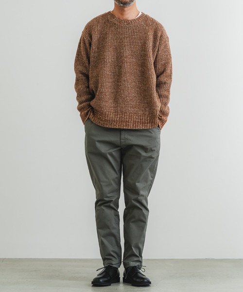 quadro（クオドロ）の「5G引き揃え片畦クルーネック（ニット/セーター・メンズ・ローズ/ベージュ/ネイビー・MEDIUM/LARGE）」の18枚目の写真