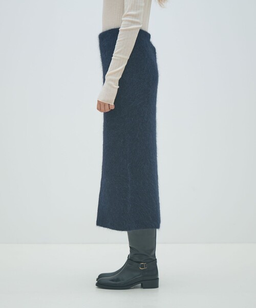MACPHEE(マカフィー)の「シャギーアルパカ ストレートスカート(スカート・レディース・ネイビー/ライトピンク・36)」の5枚目の写真