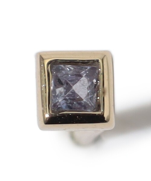 METIER(メティエ)の「Metier Mini Bezel Set Princess Gemstone Studs 片耳ピアス(ピアス(片耳用)・レディース・ライトパープル・FREE)」の2枚目の写真