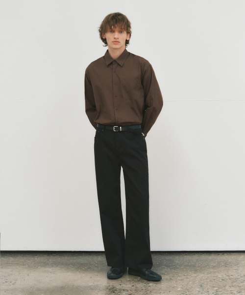 WEDNESDAY OASIS(ウェンズデーオアシス)の「ヘリンボーンピュアコットンパンツ_BLACK(W25-PT24)(その他パンツ・メンズ・ブラック・MEDIUM/LARGE)」の2枚目の写真
